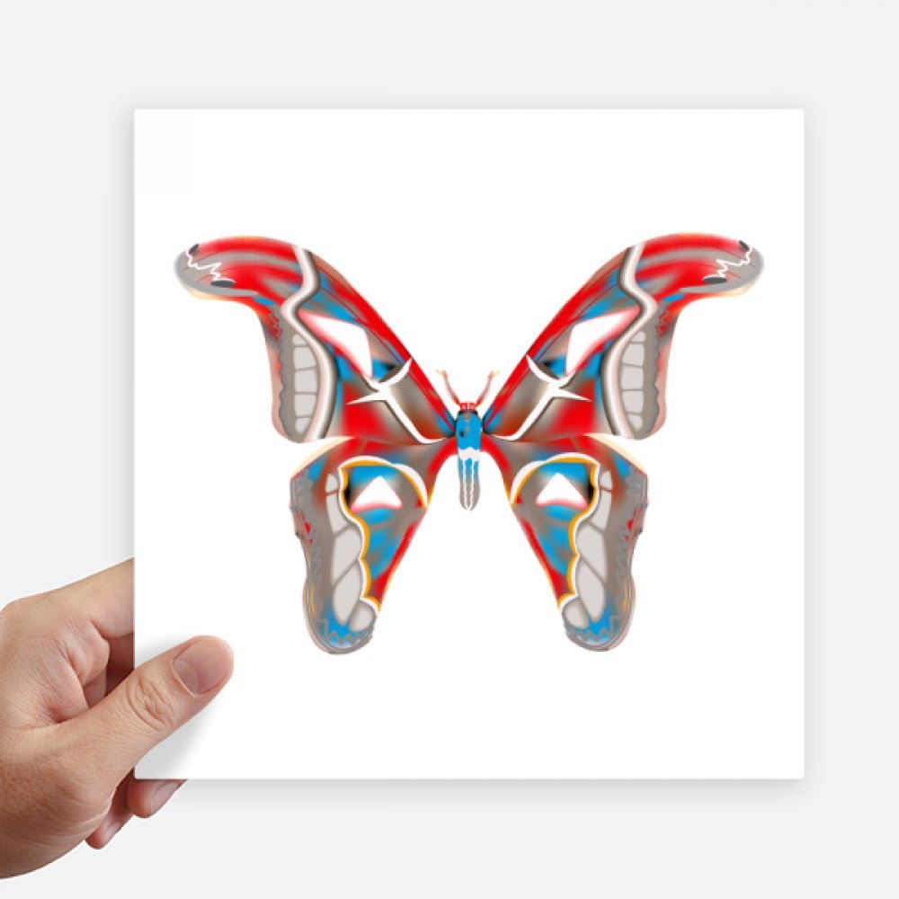 Pegatinas 3D de mariposa azul y roja DIYthinker vinilos cuadrados de 20 cm para pared y maleta 4 uds