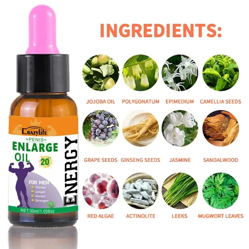 Natural Massage Oil for Men, 1.056 oz Enlarge