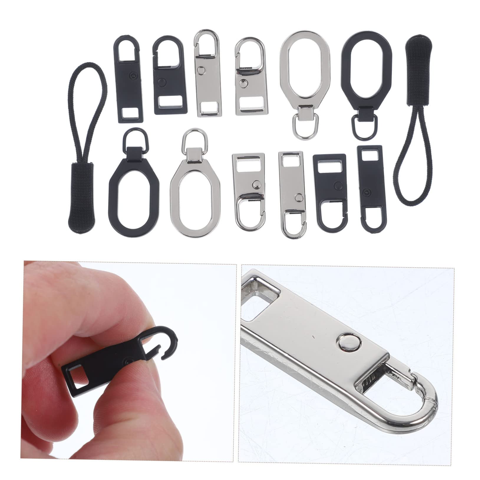 TEHAUX 96piezas Reparación De Cremalleras Desmontables Tiradores De Cremallera Para Ropa Mochilas y Equipaje Solución Práctica