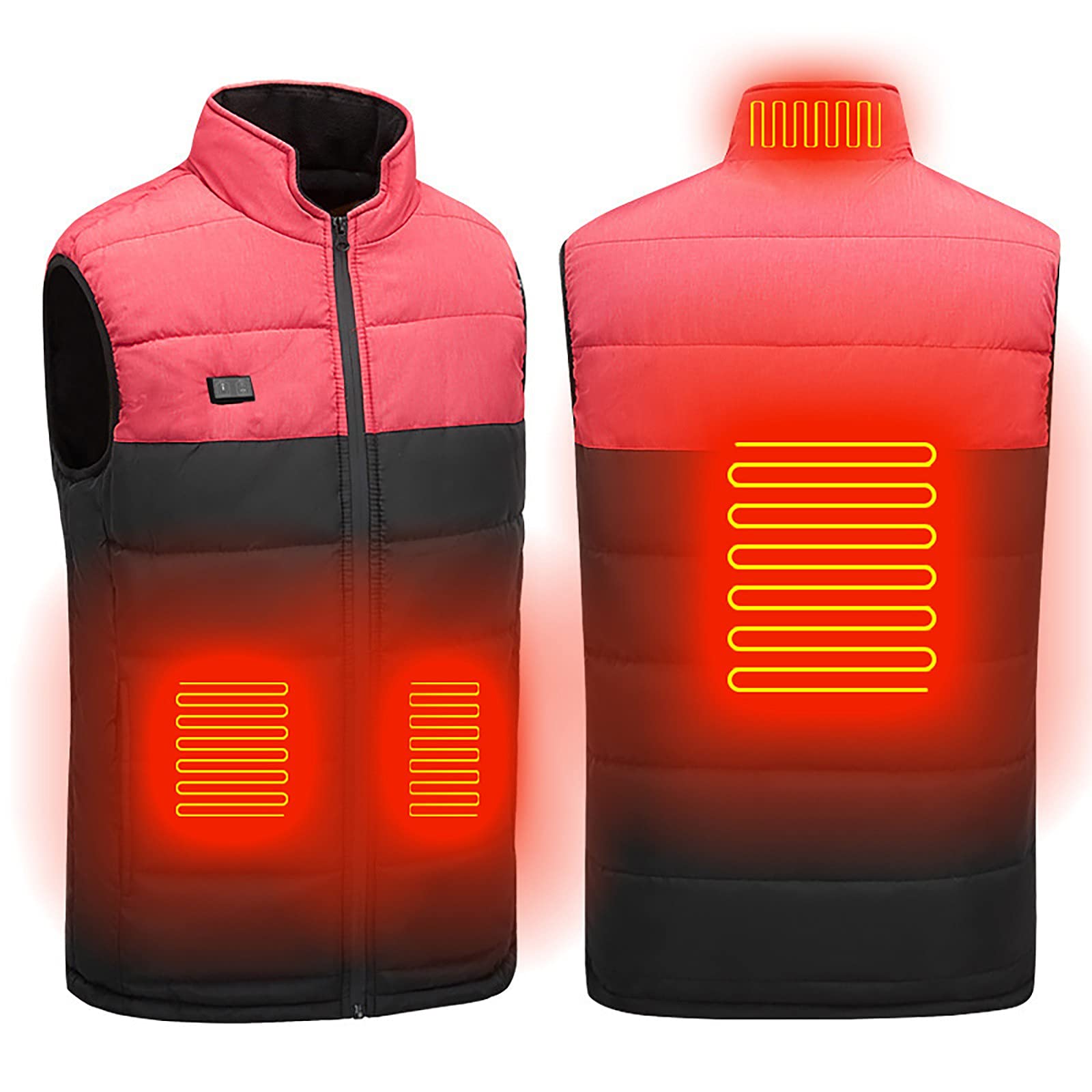 PINCOU Heated Vest Fits Men Women, Washable USB Charging Heating Warm