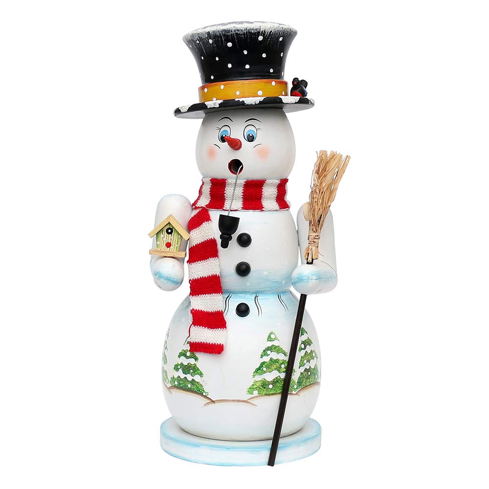 XXL Räuchermann Räucherfigur Schneemann Toni mit Vogelhaus 50 cm Color NEU 40689