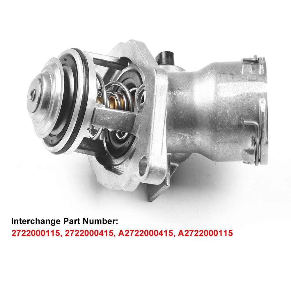 Termostat i obudowa uszczelki Zespół termostatu płynu chłodzącego silnika z czujnikiem 2722000115 do obudowy termostatu Mercedes C300 C350 E350 Ml350