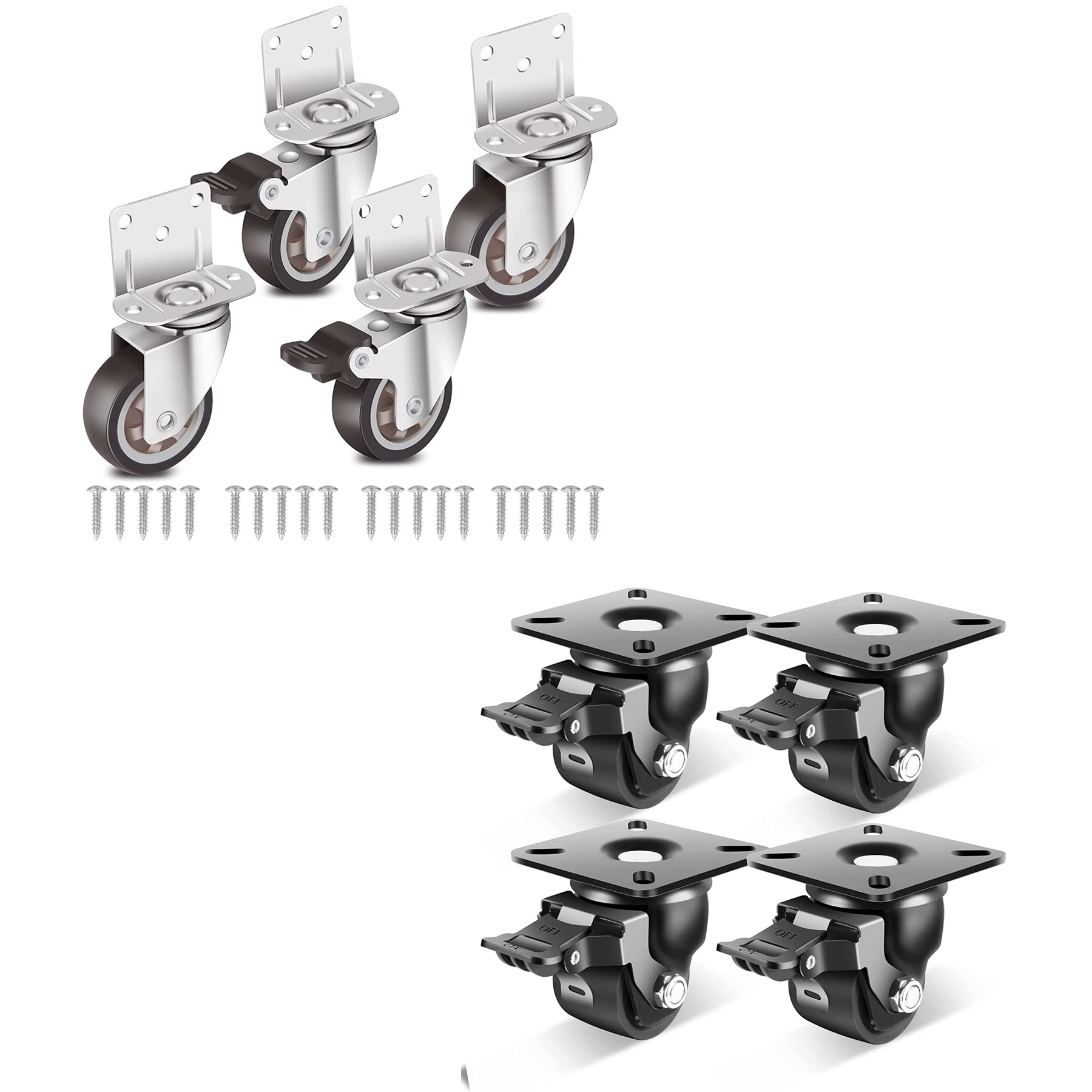 Sohnvwtgd 5 2 Inch Side Mount Casters And 2 Inch Low Gravity Casters Bundle