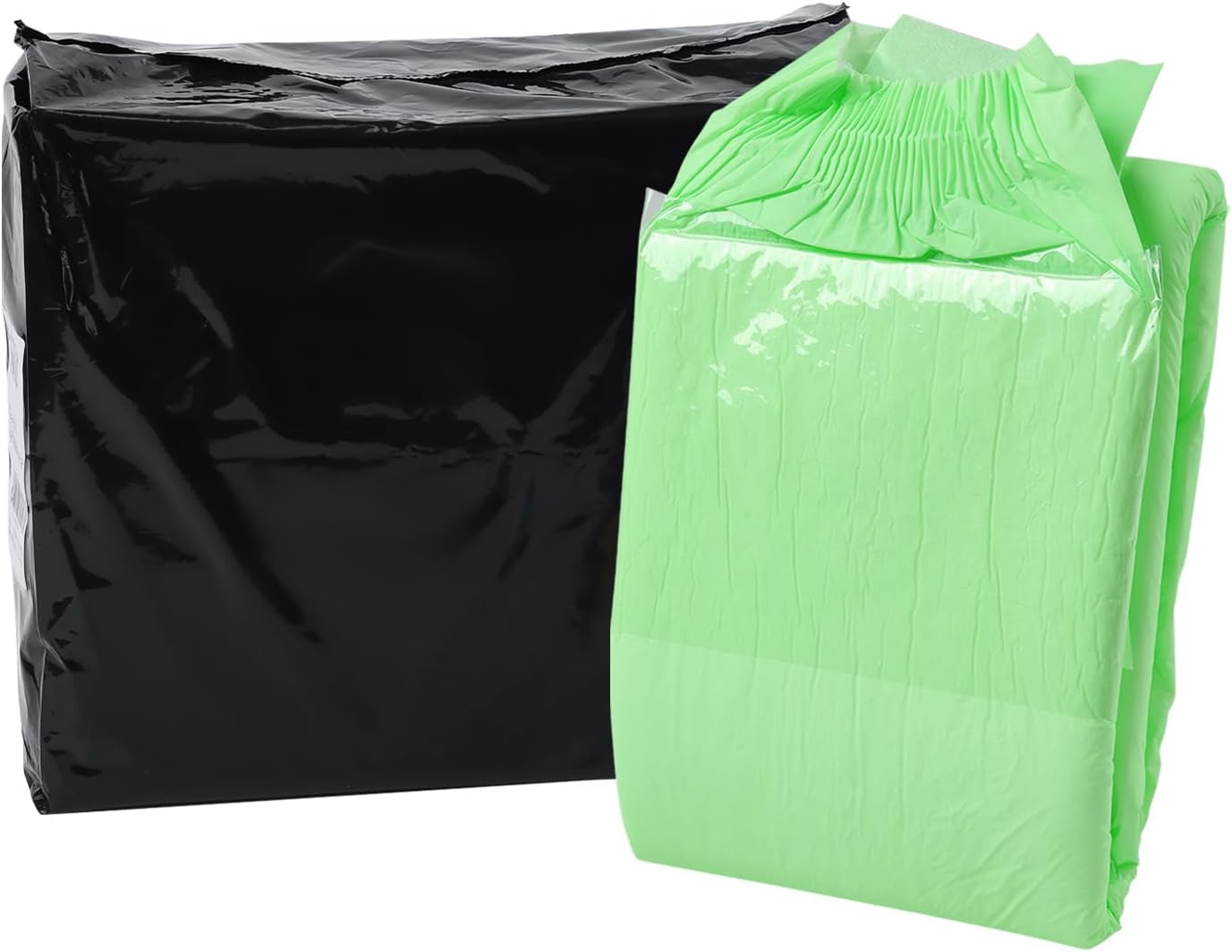 CutiePlusU Disposable Adult Diaper Heavy Absorption Dry Surface Adult Diapers All Night- Green 10 Pieces (Medium 28"-38") - Image 5