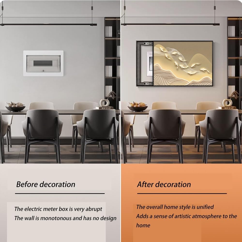 Cuadro Decorativo para Pared con Tapa de Caja de fusibles, Arte Mural para Sala de Estar, Tapa para Panel eléctrico y Caja de interruptores, Tapa para Interruptor de presión, Mural