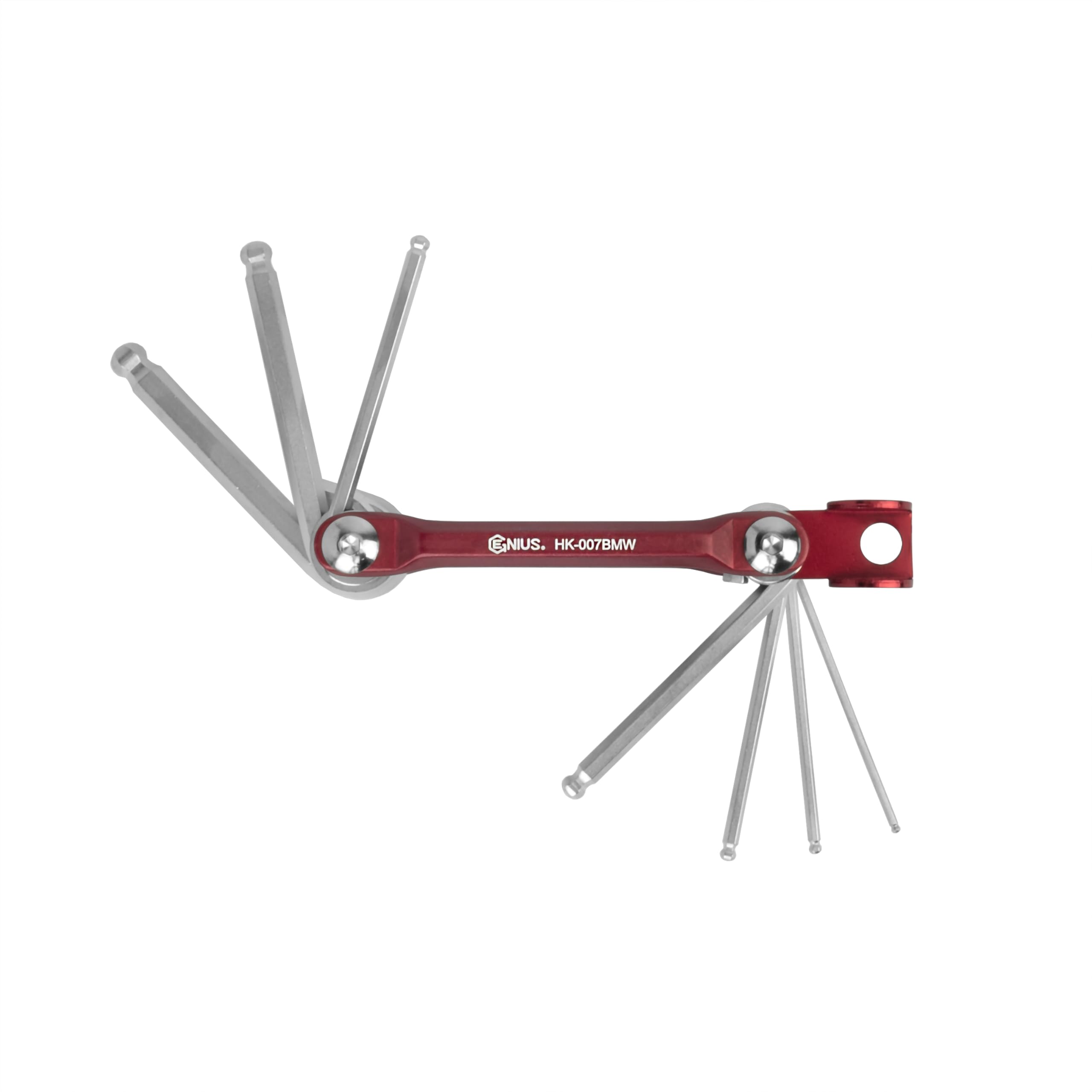 Genius Tools 7 Piece Metric Folding Wobble Hex Key Wrench