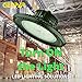 GENPAR 150W 4 PK UFO LED High Bay Light 600W HPS/MH Equivalent 19500LM lumens Daylight White 5700K-6000 IP65 Waterproof Warehouse Lighting Fixture Commercial Shop Lighting Factory Industrial Garage