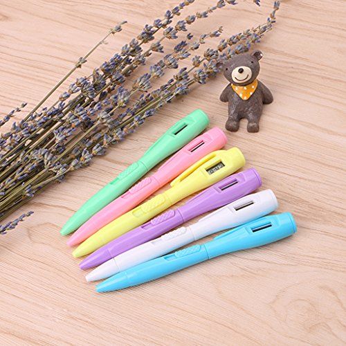 Karrychen 1Pcs Ballpoint Pen with Digital Clock