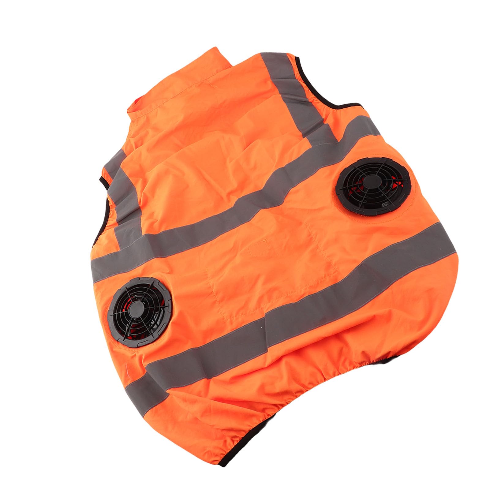 Chaleco con Ventilador de Refrigeración, Ropa con Aire Acondicionado y 2 Ventiladores, Tela Resistente a los Rayos, Rayas Reflectantes para Hombres y Mujeres, para Trabajar, Jardinería, (XXL)