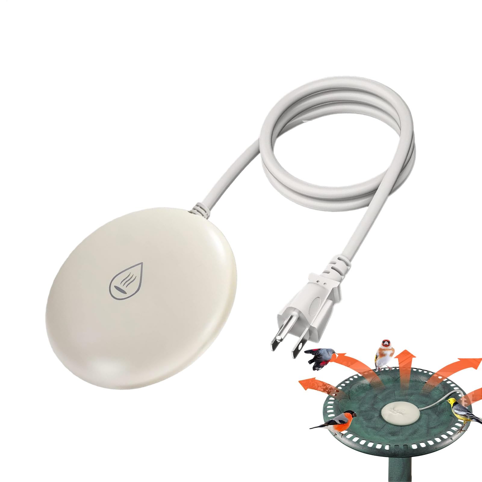 Sbrinatore per uccelli – Sbrinatore termostatico automatico, pozioni per pollame, acqua calda antigelo per uccelli, fontane invernali, prato, terrazza, giardino, cortile di pollame
