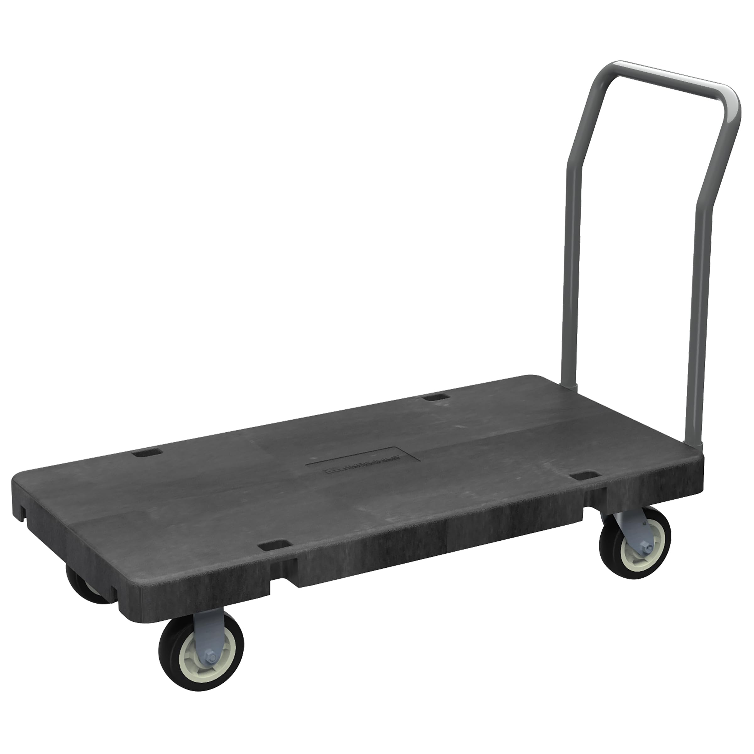 Akro-Mils Versa/Deck wózek z kółkami, wzmocniona plastikowa platforma ręczna wózek ze zdejmowanym uchwytem, niebrudzące kółka poliuretanowe 15 cm, nośność 907 kg, 61 cm x 122 cm, czarny R90182A1411