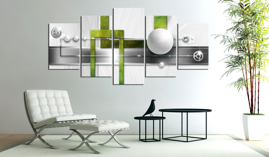 artgeist Acoustic Canvas Wall Art Modern Abstract 80x40 in - 5pcs Picture with Acoustic Foam Sound Print Artwork Room Acoustics Soundproofing a-A-0223-b-p