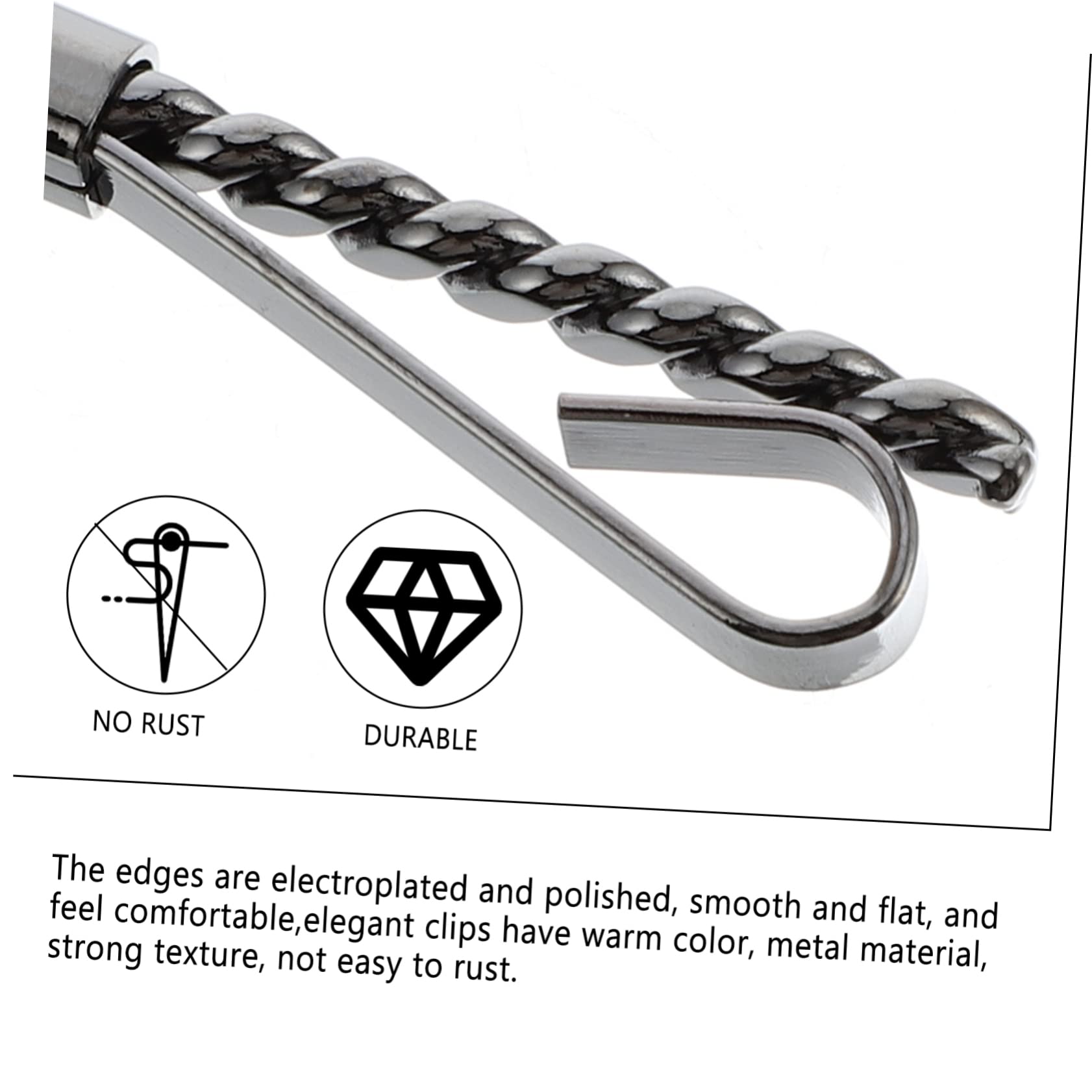 Holibanna Presilla Para Cárdigan Fular ín Clips De Barra De Corbata Broche De Corbata Para Hombre Broche De Corbata De Los Hombres Clip De Corbata Cobre Black