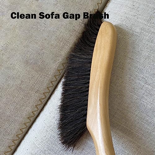 Horse Hair Brush Hand Broom Dusting Brush For Home Cleaning, Wood Handle Soft Brush Duster For Counter Furniture, Bed, Bench Fireplace,Car, Shop Brush Cleaning 14" Long #TOP5