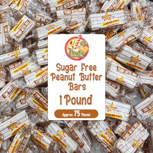Sugar Free Peanut Butter Bars - 1 Pound Individually Wrapped - Atkinson Bulk Peanut Butter Candy