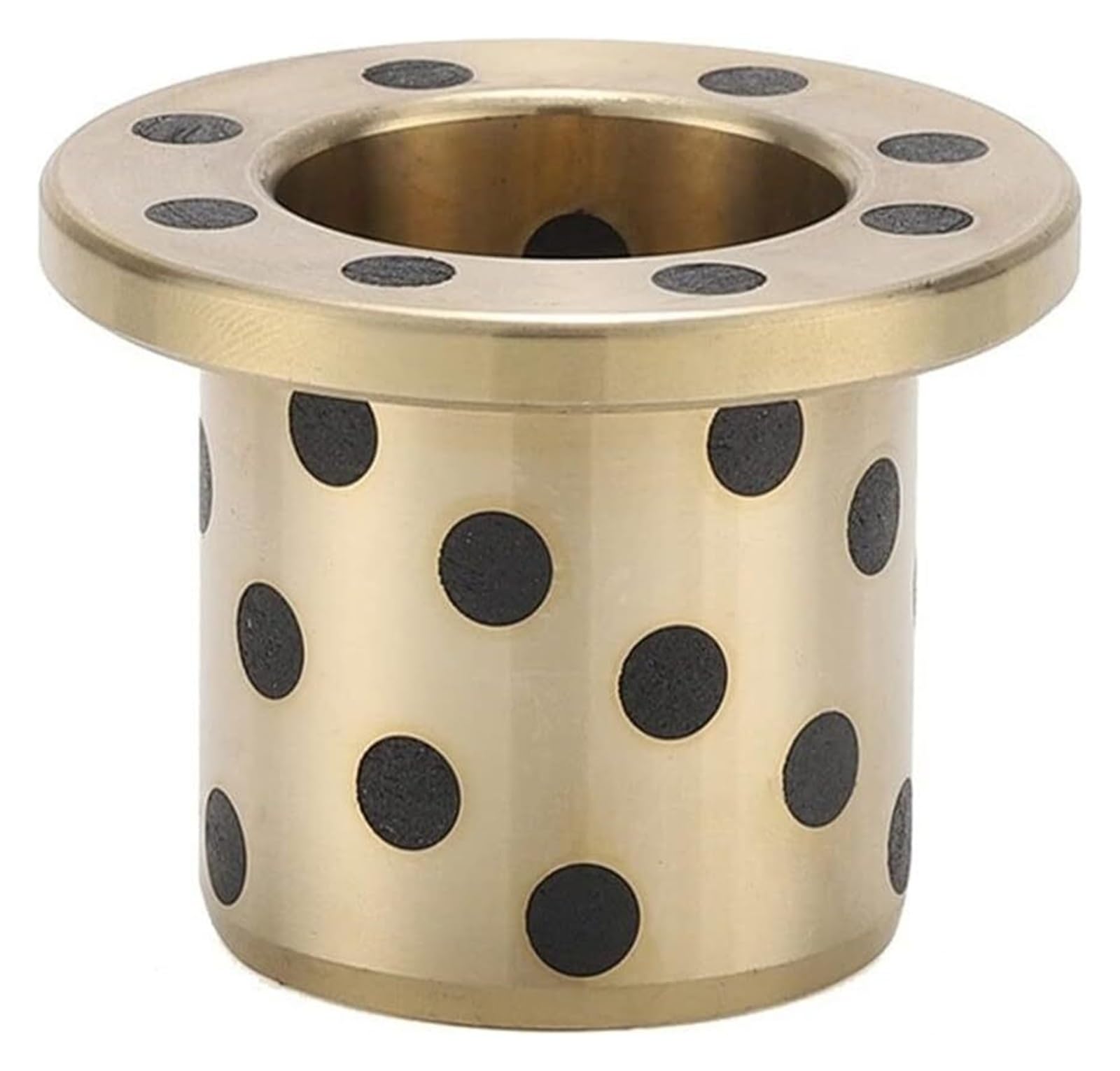 Brass Impregnated Graphite Oilless Flanged Linear Thrust Bushing 12x18 & 15x21mm(15x21x12-35x3)