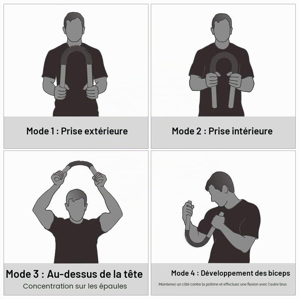 Power Twister Professionnel Barre à Ressort pour la Musculation des pectoraux/épaules, 20 kg, 30 kg, 40 kg, 50 kg, 60 kg, Ressort Musculation, Appareils Bras