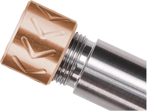 Vista 75 de NDZ Performance Protector de rosca de barril de 1/2x28 pulgadas de aluminio anodizado y acero inoxidable Cerakote o PVD con junta tórica, fabricado