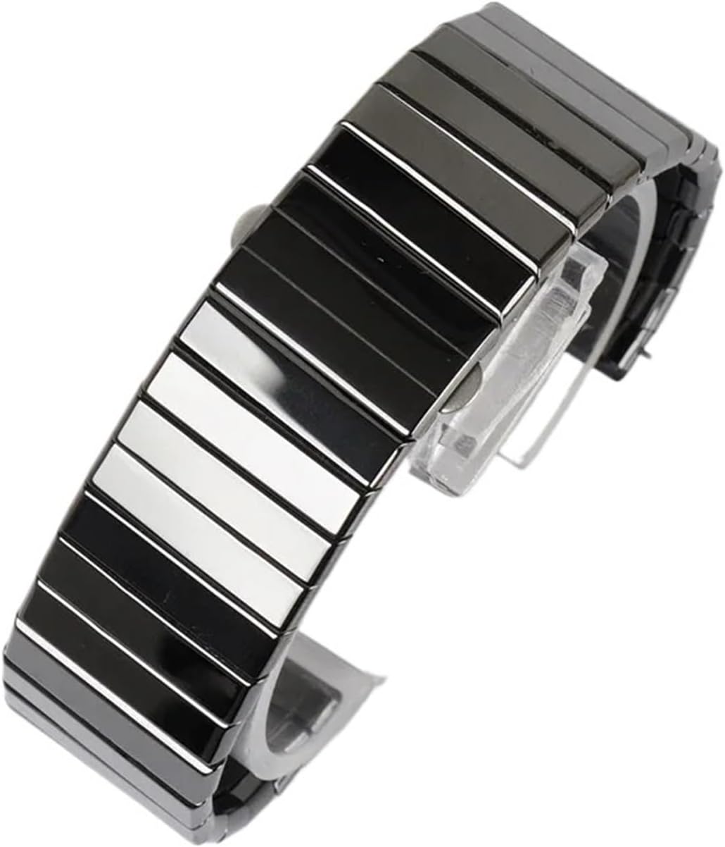 Ceramic WatchBand Replacement Compatible With Rado DIAMASTER Series Black Watch Chain Men's 27mm 35mm Strap