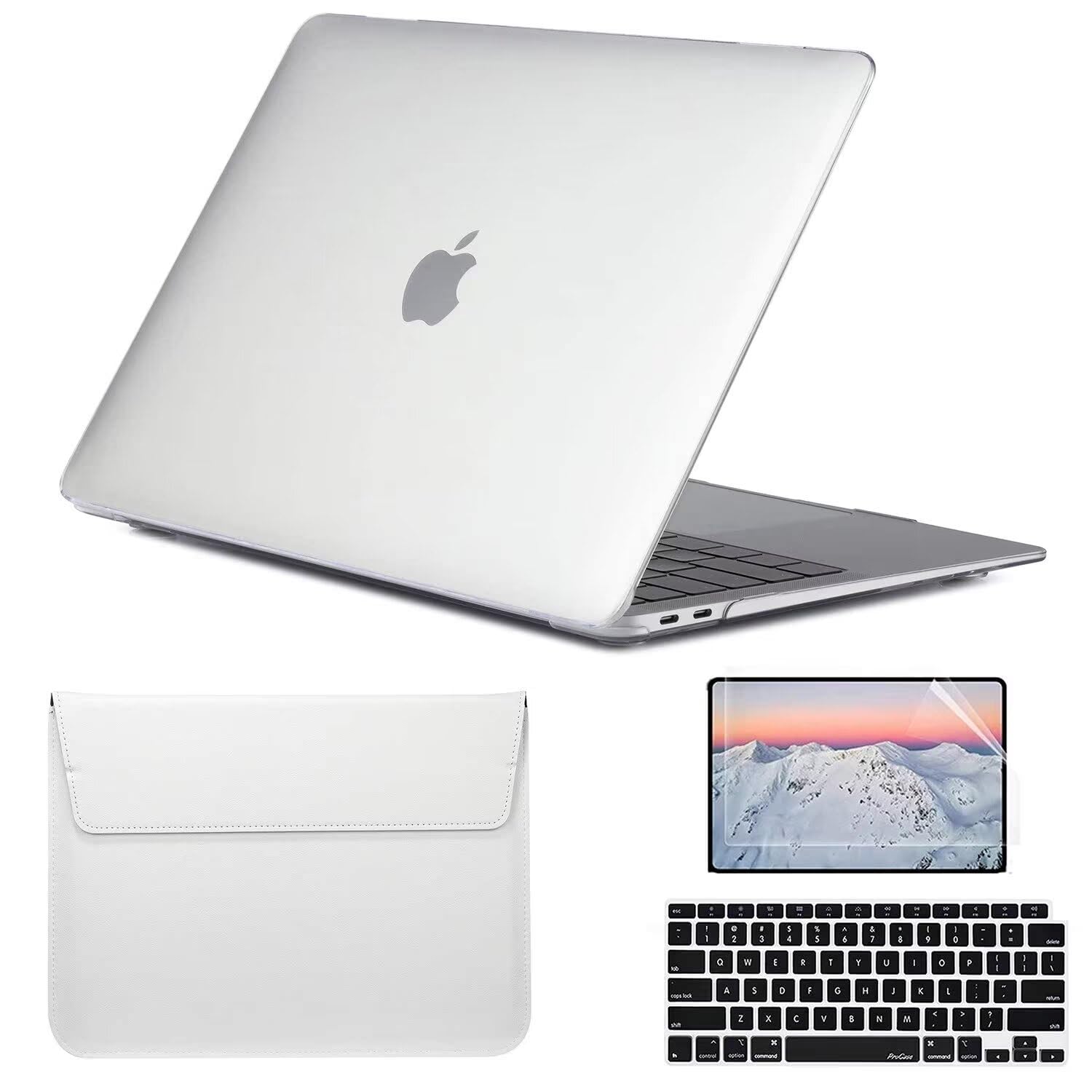Funda MacBook Air 13 pulgadas transparente A1466 con protector de pantalla 7