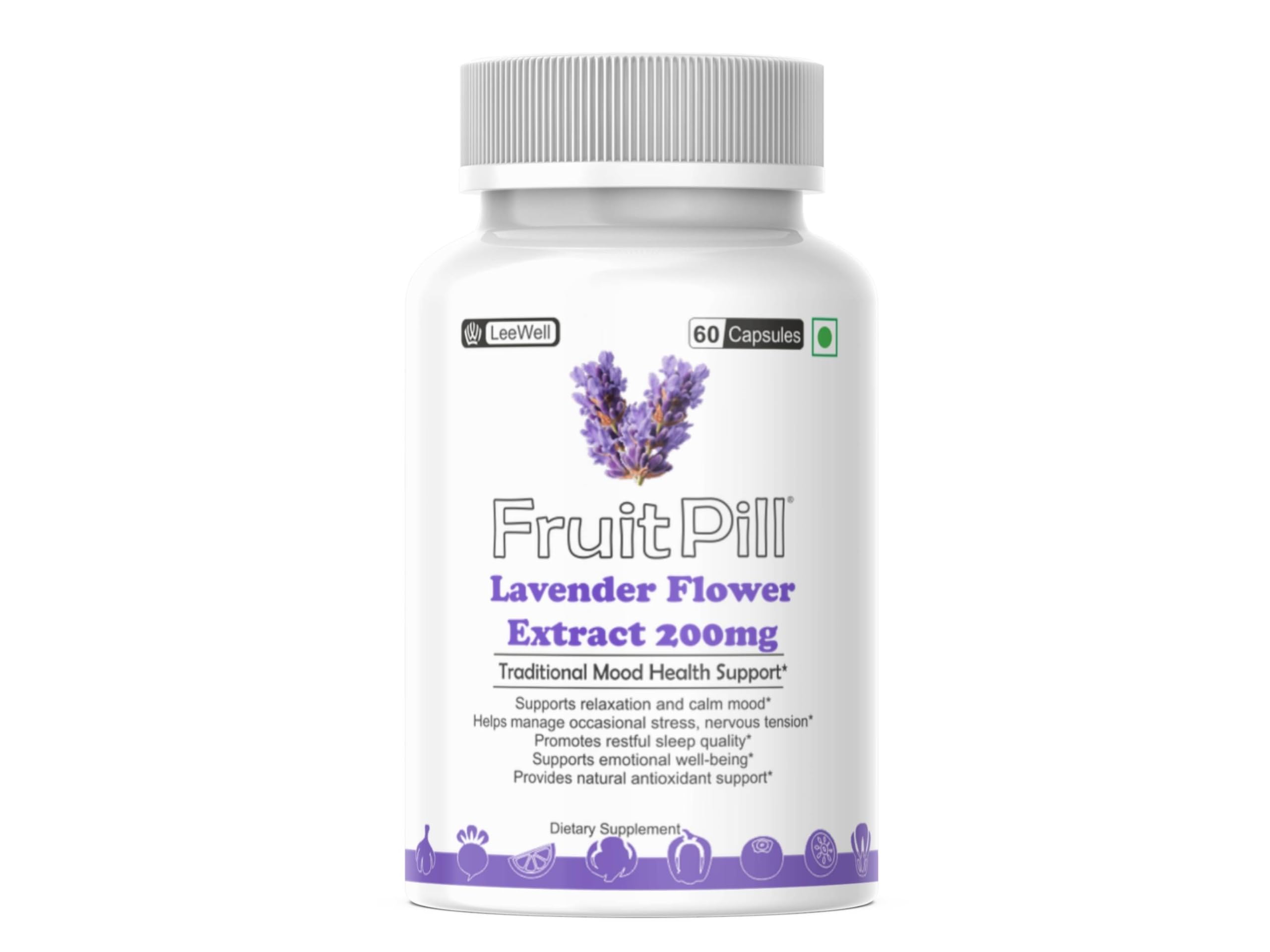 Lavender Flower Extract 200mg, Mood Health Support Supplement - 60 Capsules-image-27