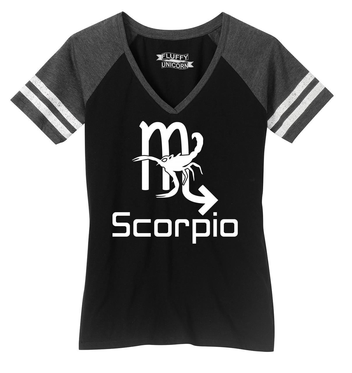 Ladies Scorpio Horoscope Birthday Gift Game V-Neck Tee