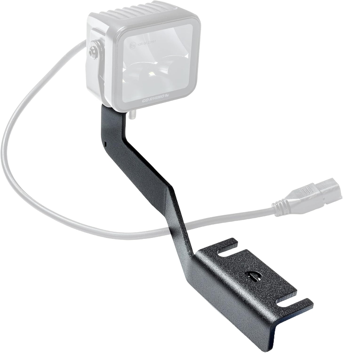 Go Rhino XE Hood Hinge Cube Light Mount | Mild Steel, Textured Black | 732330T | Fits 2022-2024 Nissan Frontier