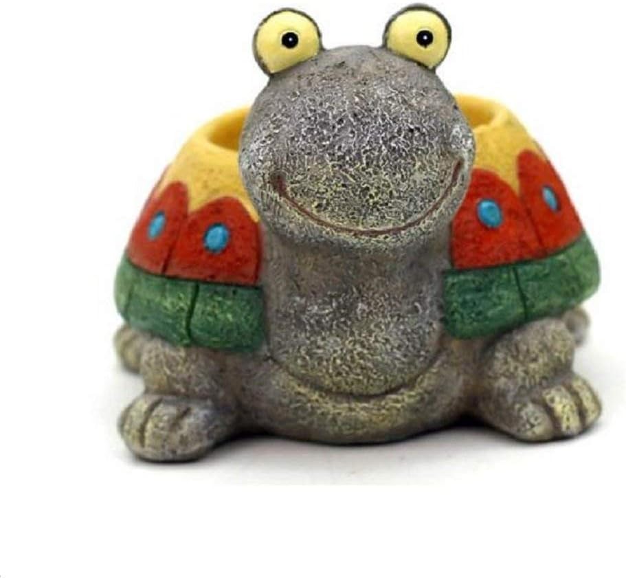 Cute Animal Shaped Cartoon Home Decoration Succulent Planter Flower Pots (Colorful Turtle) image 3