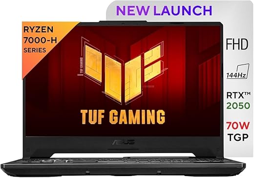 ASUS TUF Gaming A15, 15.6″ (39.62cm) FHD 16:9 144Hz, AMD Ryzen 7 7435HS, Gaming Laptop (16 DDR5/512GB SSD/NVIDIA GeForce RTX 2050/Windows 11…