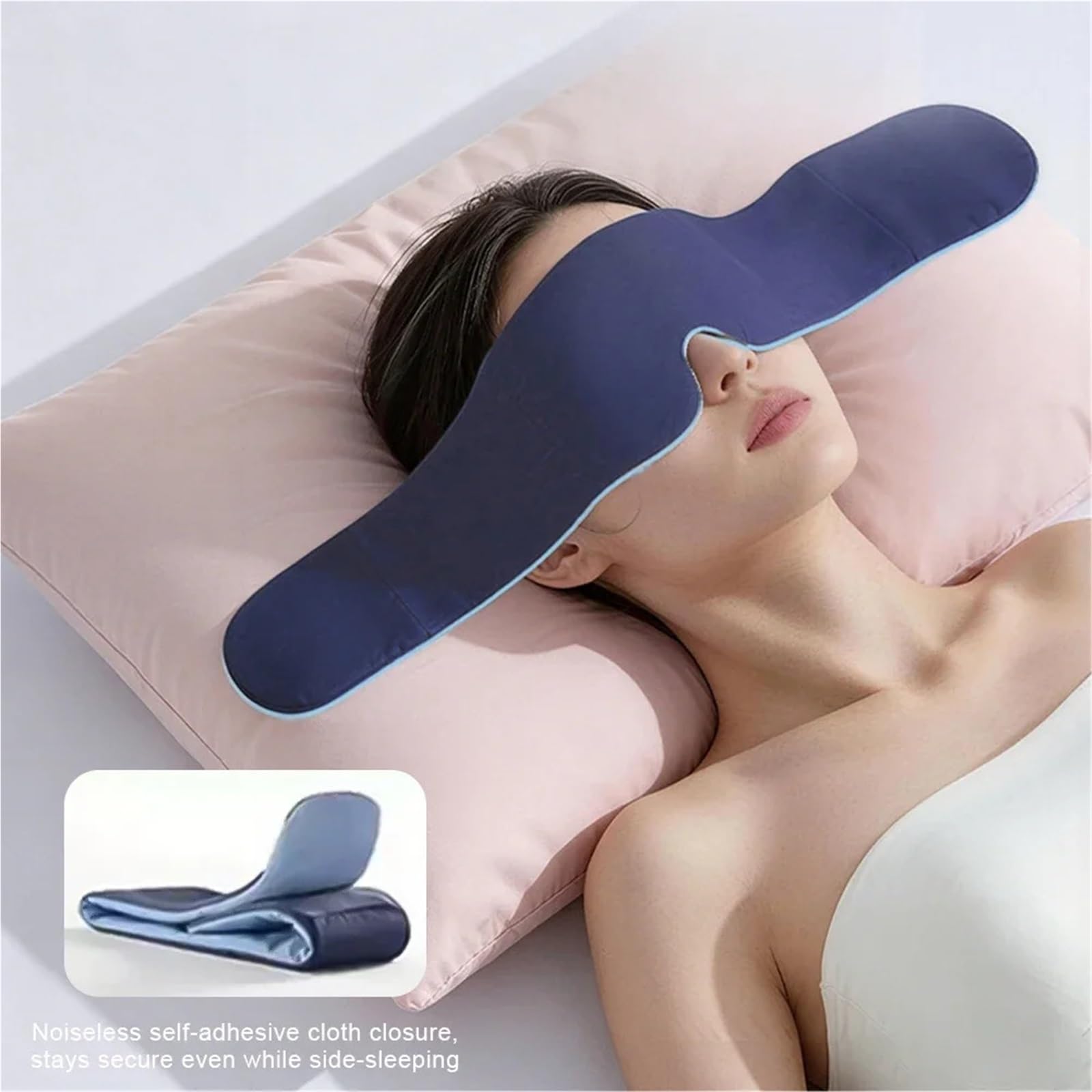 Maschera Oculare Peso Maschera for gli occhi in velluto a micropressione che blocca la luce. Aiuta il sonno profondo. La sensazione di seta ghiacciata pesata for gravità allevia l'affaticamento(Pink)