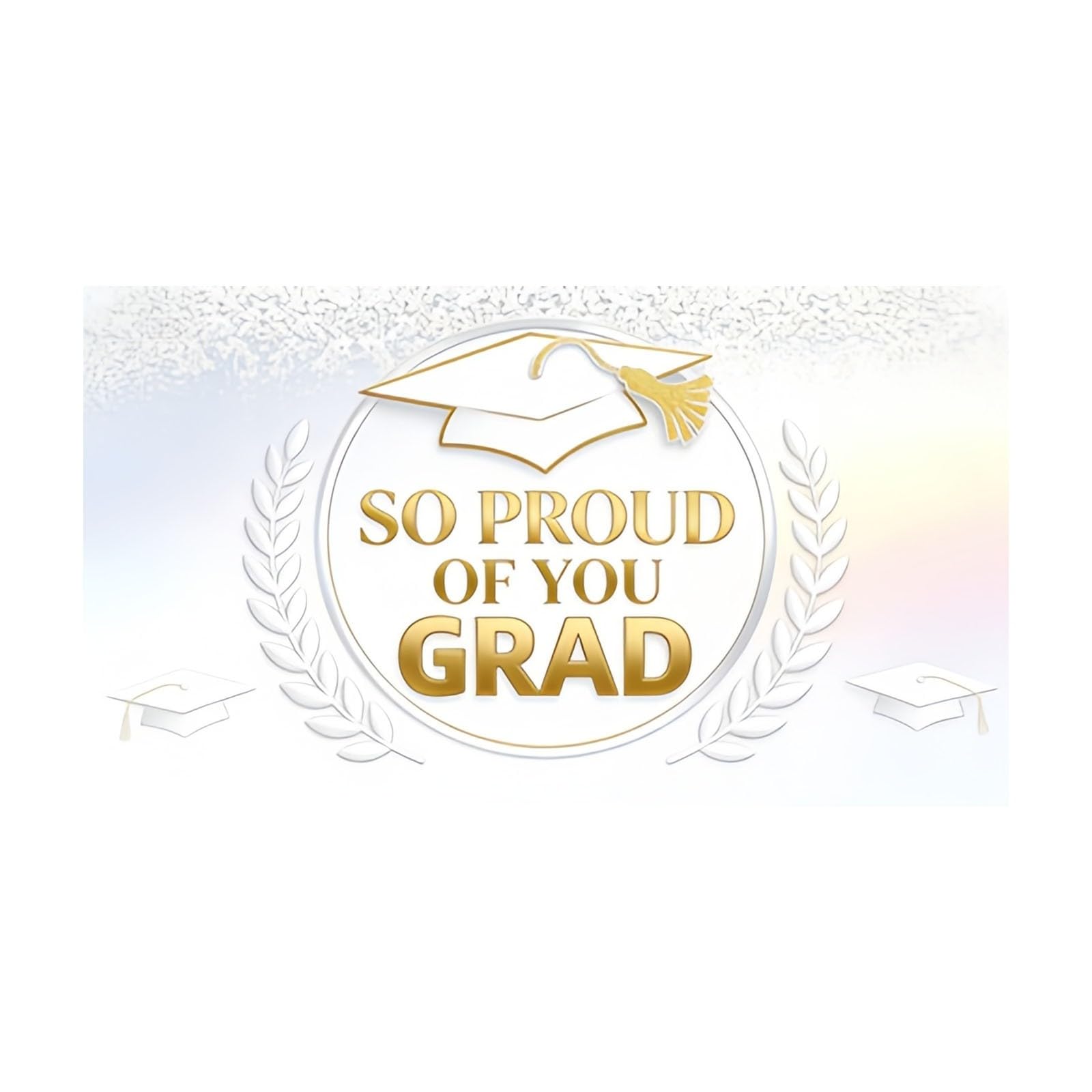 Banderines de fiesta de graduación de clase de 2026 con texto en inglés "Congrats Grad!", doble para fiestas al aire libre e interior