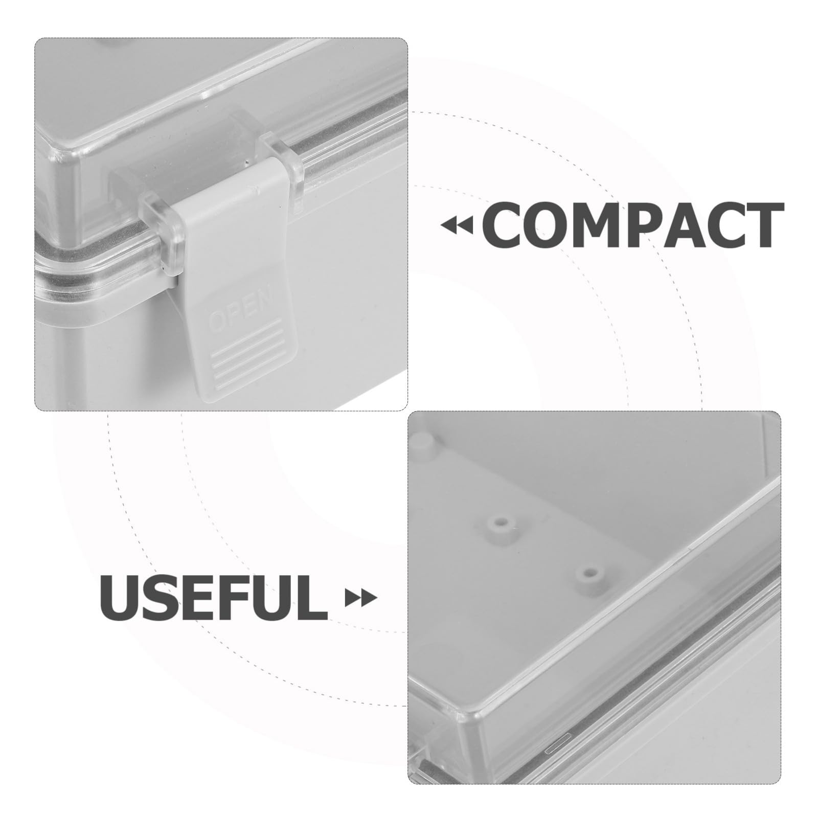 KOMBIUDA Scatola di Derivazione Elettrica di Sicurezza e Protezione in Plastica 220x170x110 Mm con Copertura Incernierata e Chiusura Sicura per Installazioni Esterne