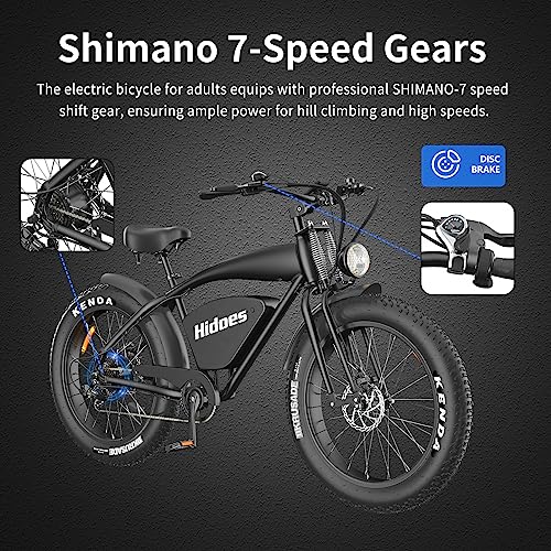 1200W Electric Bike For Adults, 26" Fat Tire Ebike With 48V 17.5Ah Battery, 37Mph Electric Commuter City Cruiser Bicycle For Women And Men Trail Riding #TOP3