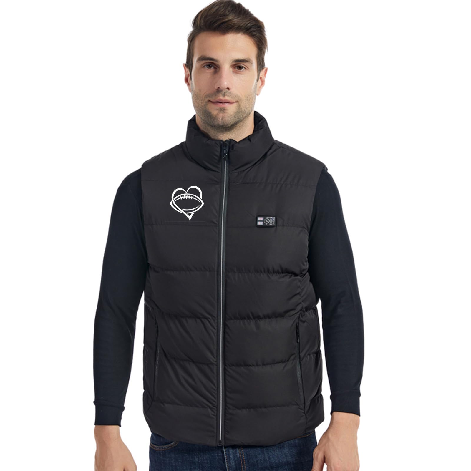 Gilet riscaldato per uomo e donna, leggero e impermeabile, con 2 temperature regolabili, per attività all'aperto, in pile polare (senza power bank)