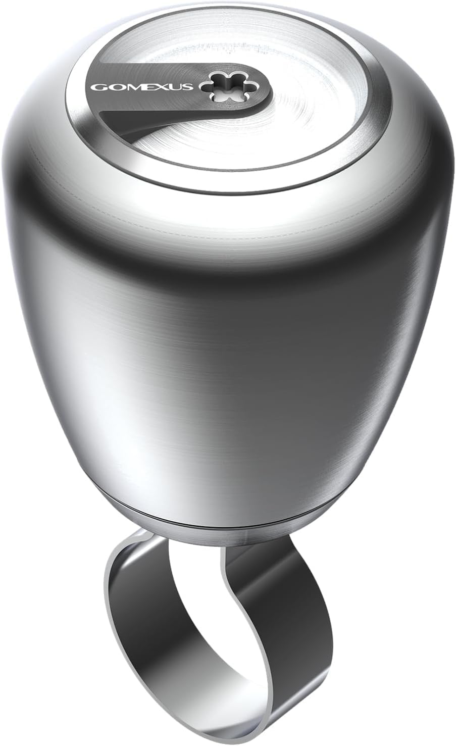 Gomexus Steering Wheel Knob, Stainless Suicide Knob Spinner, One-Hand Control,Boat Truck Tractor Mower w/ 3 Ring Sizes(New,Broader Fit)