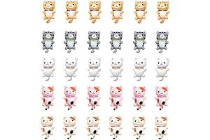 STOBOK 100 PCS Mini Resin Cat Figurines Tiny Animal Cat Figurines for...