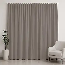 Cortina Basic Blackout Tecido Corta Luz 3,00x2,50m para Trilho Suiço 2m (Cinza)