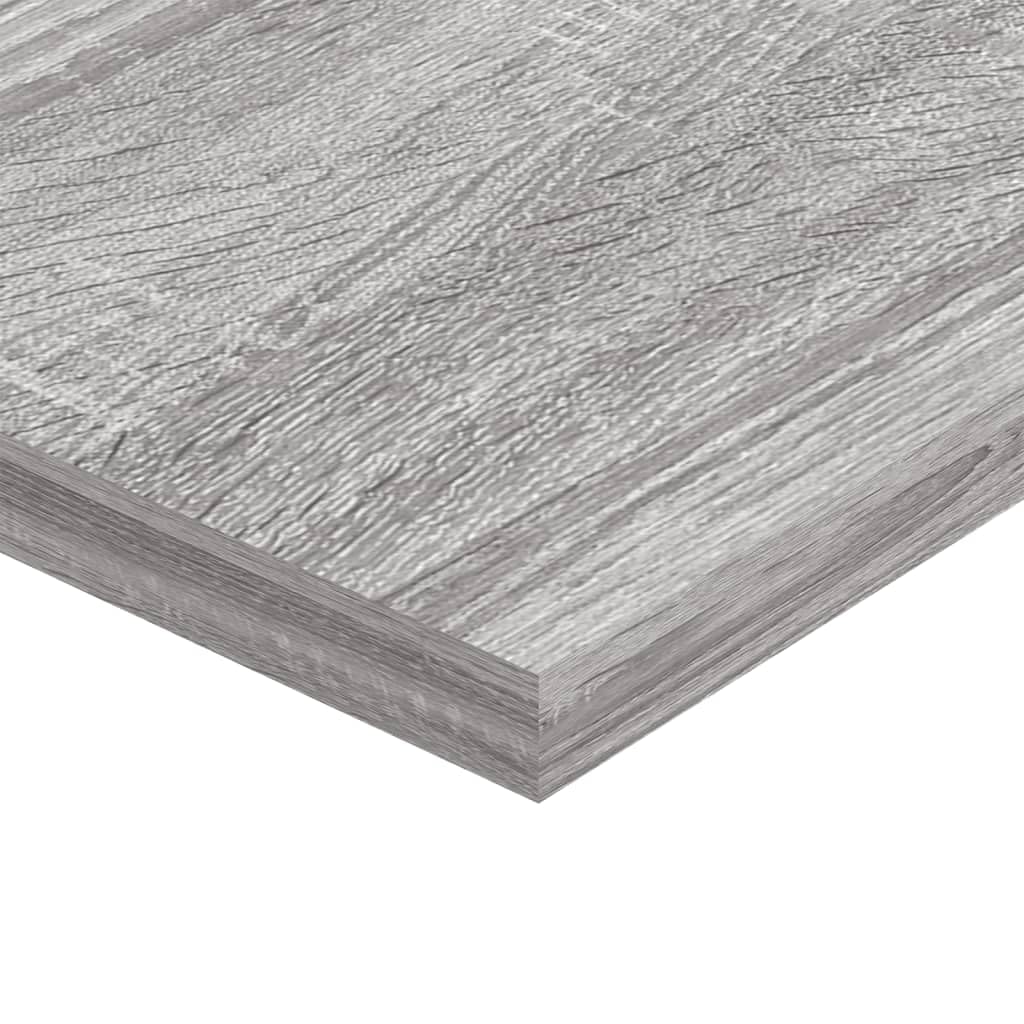 Wandregale 4 STK. Grau Sonoma Holzwerkstoff 100x20x1,5 cm Regal für Wohnzimmer Büro Küche mit stabilem Stauraum und flexiblem Regalsystem zur Ordnung und Aufbewahrung