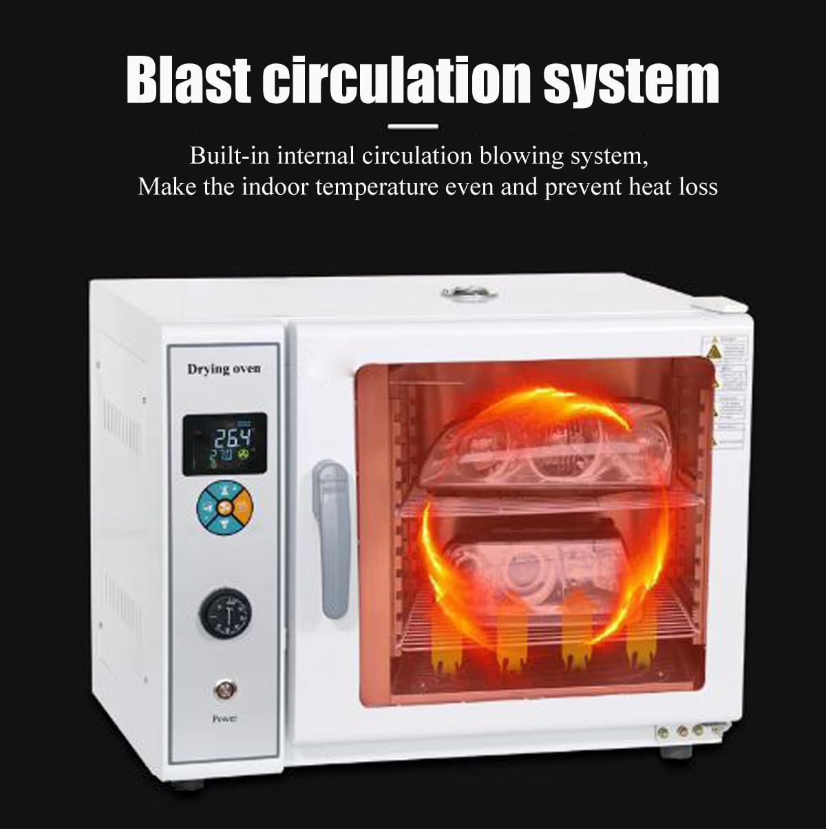 Horno digital de laboratorio de 600 W, controla con precisión la temperatura ambiente +10-300 ℃, incubadora eléctrica de temperatura constante con pantalla digital, incubadora digital