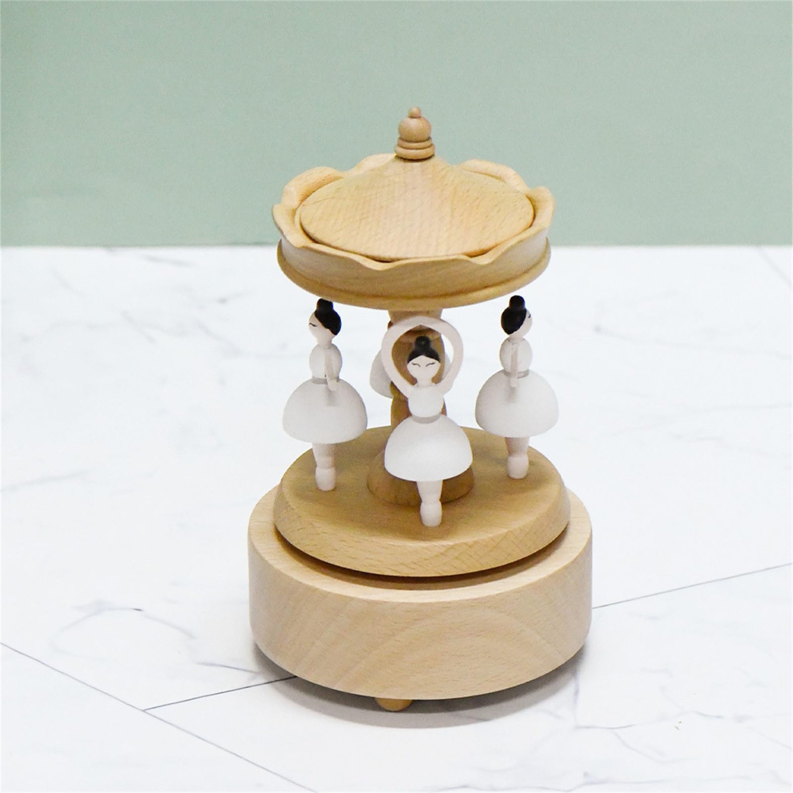 Carillon in legno con carillon a forma di ballerina, per bambini e adulti, regalo creativo di compleanno, decorazione per feste di compleanno