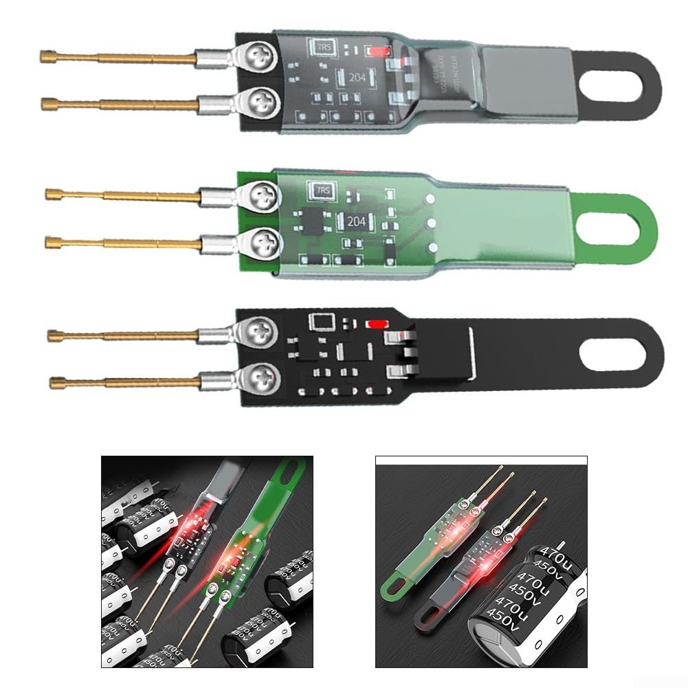 Pluma de descarga de condensador Herramienta de descarga rápida 1000UF 5000UF Instrumento de reparación electrónica con indicador LED (B con 5000 UF)