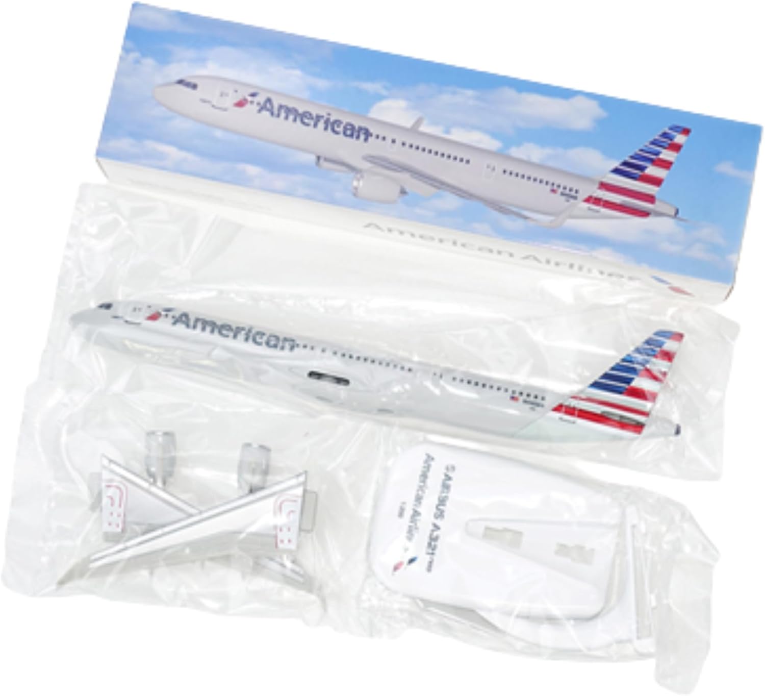 Flight Miniatures American (13-Cur) A321neo 1:200 - Plastic Snap-Fit Model Airplane - Collectible Replica of American Airlines Aircraft - Part# AAB-32100H-017