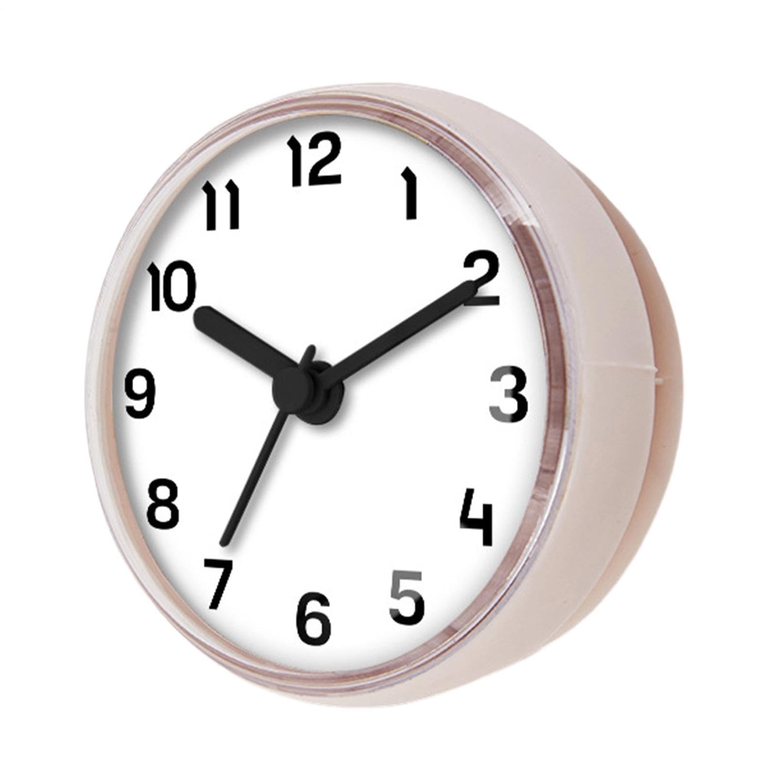 Pequeño reloj de pared - Alarma de ducha impermeable, carcasa de PVC ABS de alta durabilidad, ventosa confiable, flexible | Dormitorio baño cocina Sauna interior piscina apartamento artículos