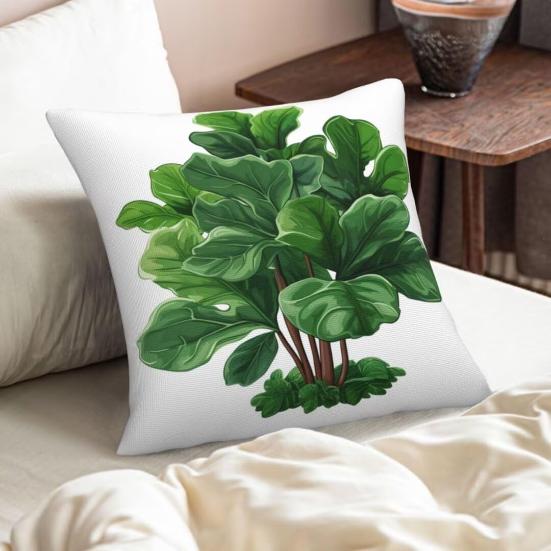Kissenbezug 65x65 cm 2er Set Outdoor Kissen Grün Sofakissen Leinen Kissenbezüge Dekokissen Vegetativ Zierkissen & -hüllen Deko Kissen Quadratisch Pillow Cover für Schlafzimmer Zuhause Gifts -LY519