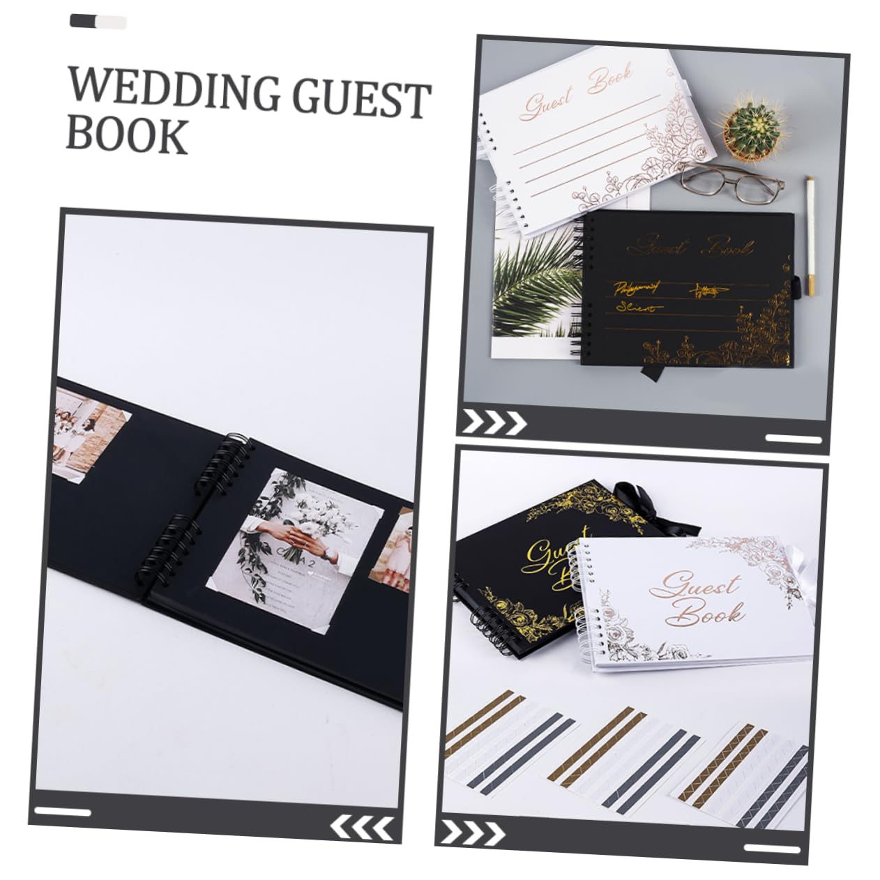 Gästebuch Hochzeit Elegantes Gästebuch Mit Goldprägung Seiten Für Unterschriften Und Persönliche Nachrichten Für Hochzeitszeremonien Und Feierlichkeiten