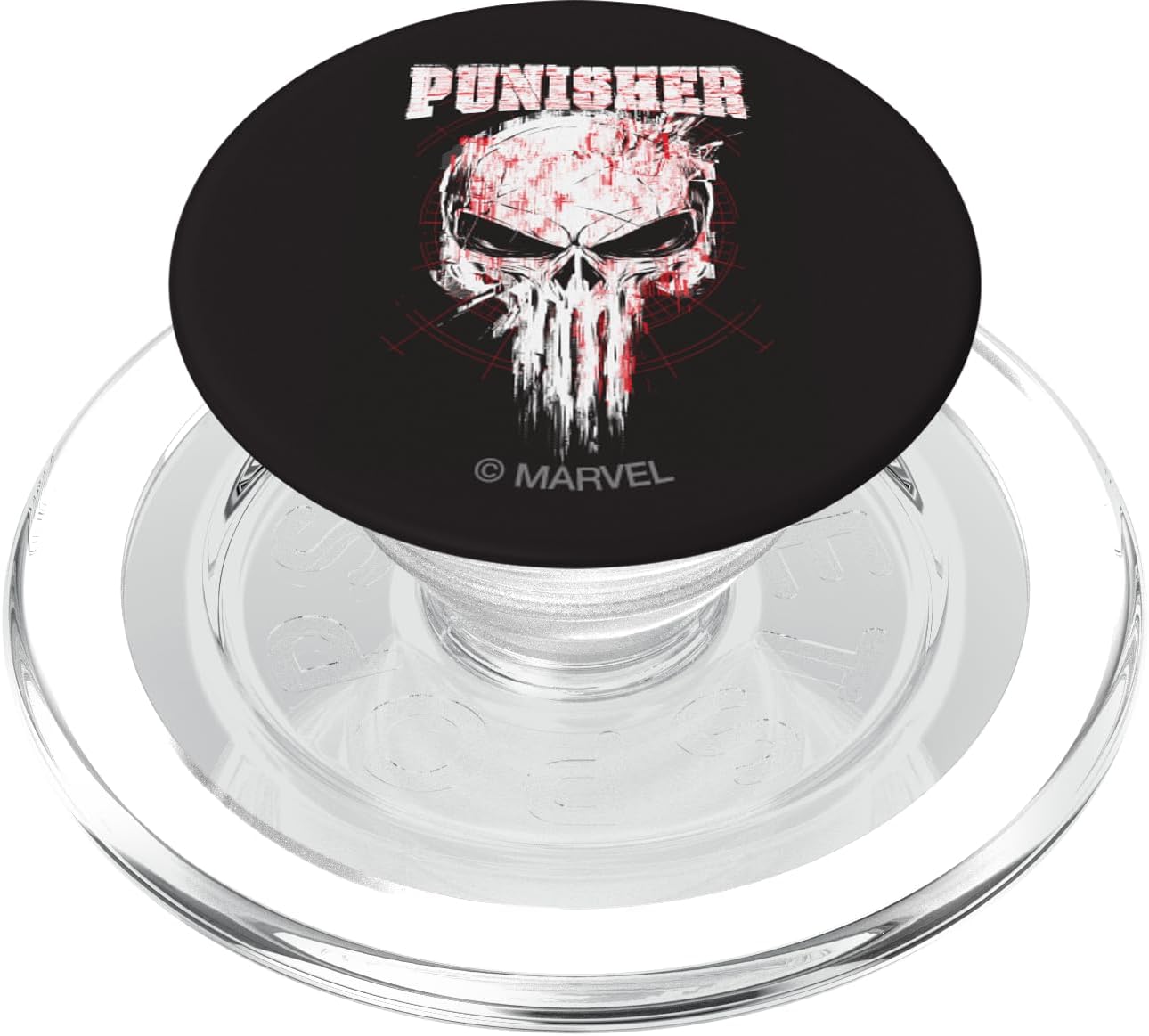 Marvel The Punisher Skull Splattered Logo PopSockets MagSafe PopGrip for iPhone