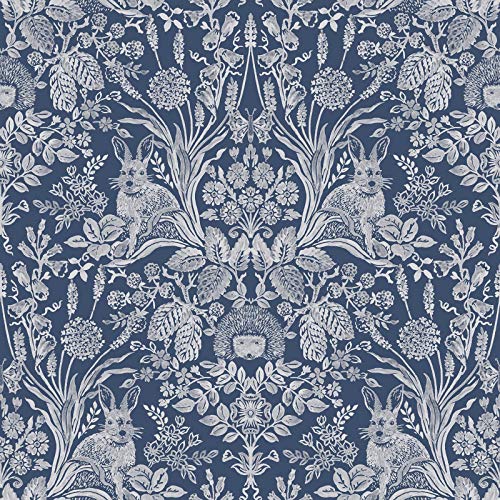 World of Wallpaper Harlen Des bois Papier Peint bleu marin 50340
