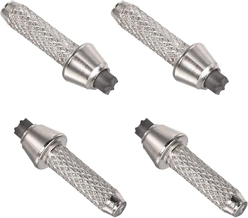 PATIKIL Accesorios de punta de bastón de trekking de 0.354 in, 4 protectores de caña de senderismo de aleación de aluminio, repuesto para