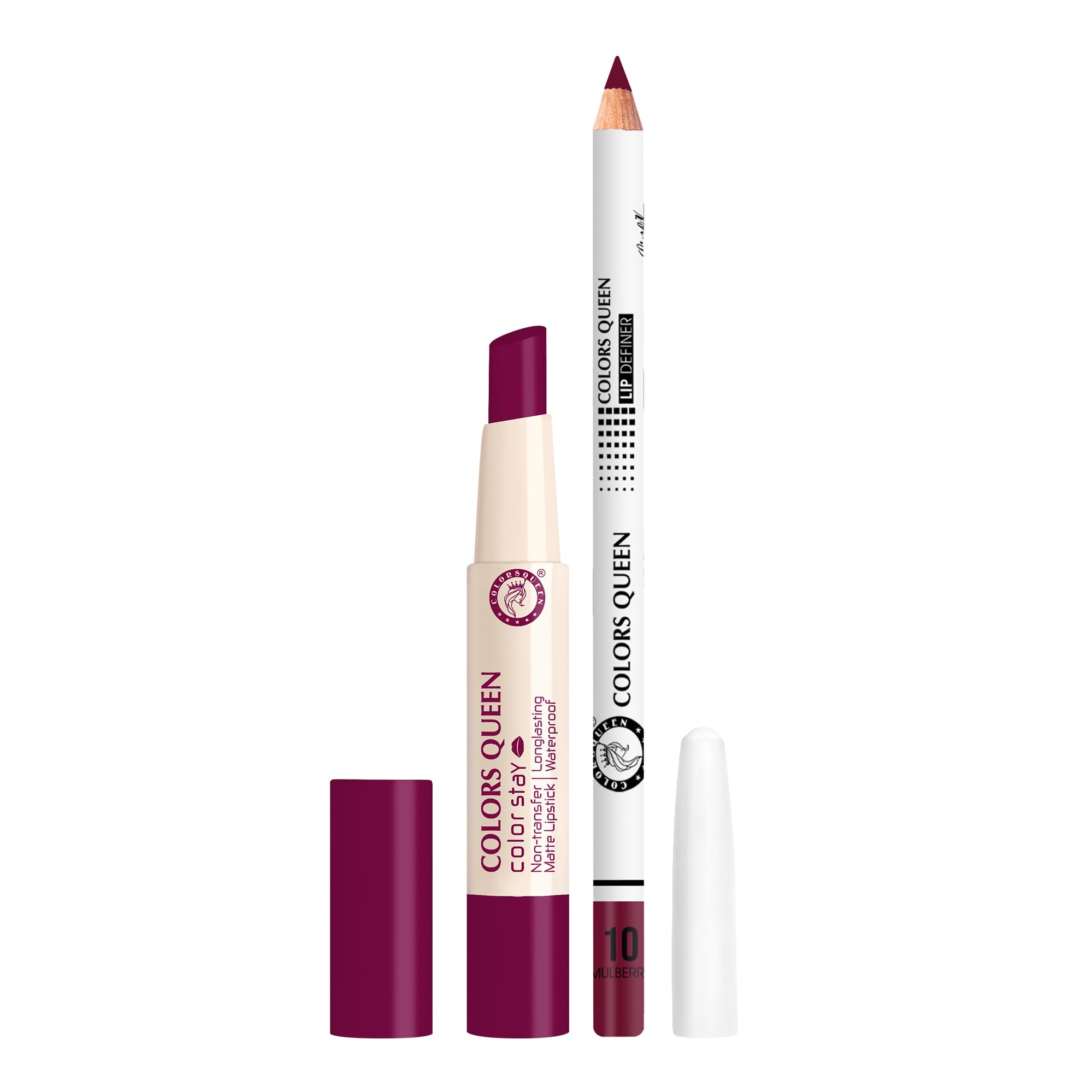 Colors Queen Color Stay Matte Lipstick Combo Set with Lip Liner | Highly Pigmented Ultra Matte Long Lasting Lipstick and Lipliner Combo| Transfer & Smudge-Proof | Waterproof Lip Set for Women-image-43