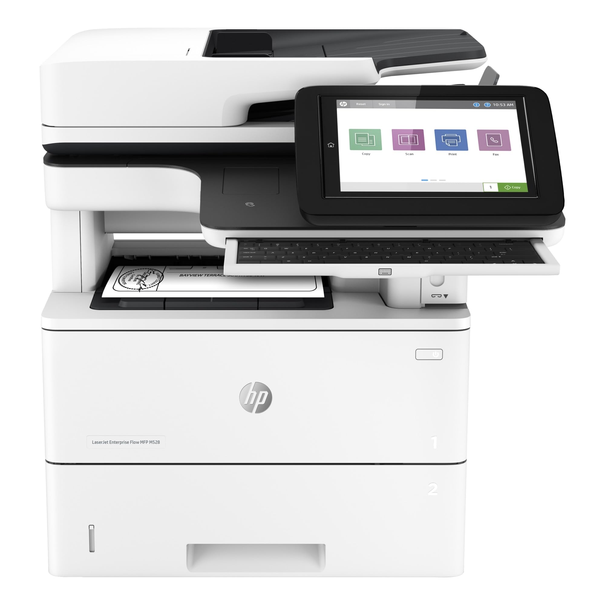 HP LaserJet Enterprise MFP M528z Wireless Monochrome All-in-One Printer with built-in Ethernet & 2-sided printing (1PV67A) White